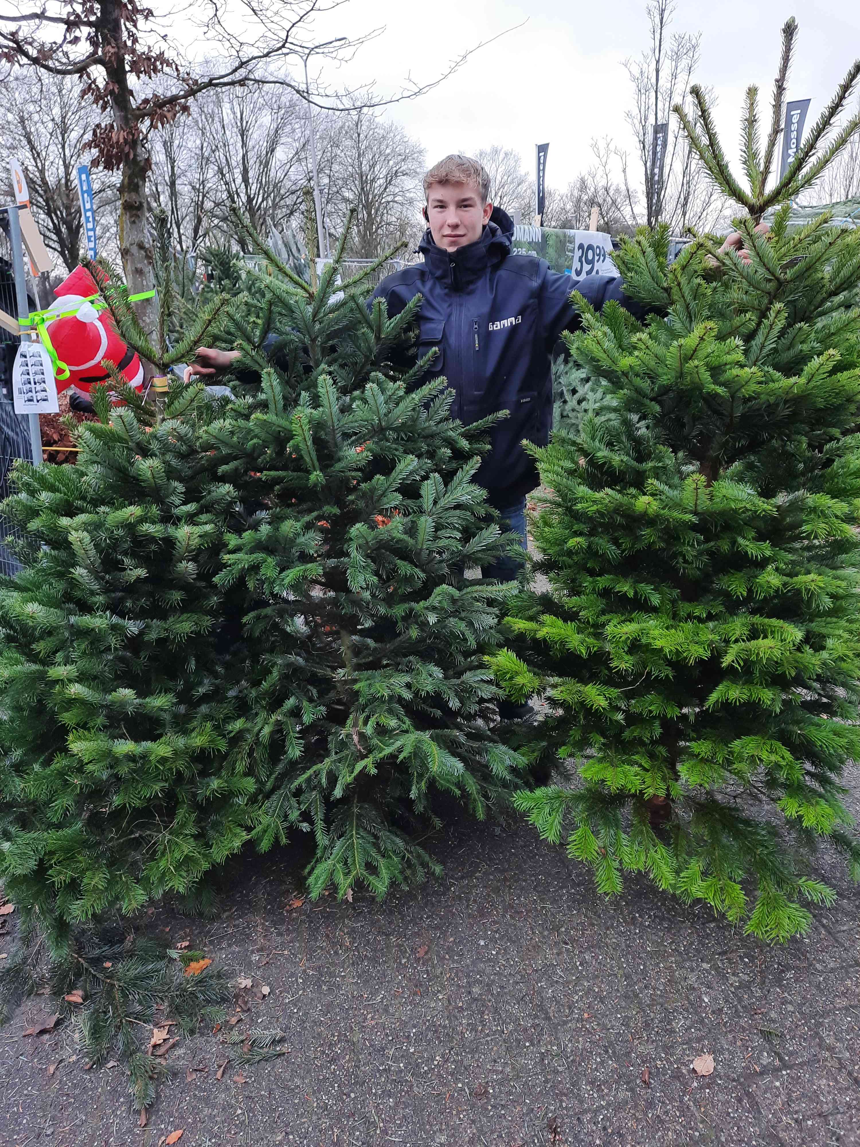 Kerstbomen donatie Gamma Emmen